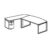 Desk with Return and Pedestal (2 Drawer) (Left Side)