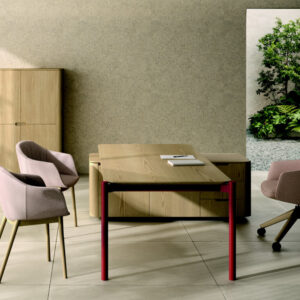 Stefano – Melamine Lacquered Top Executive Desk 1