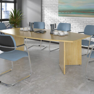 Xante Round, Rectangular, Radial And Boat Shaped Meeting Table With Arrow Head Legs 3