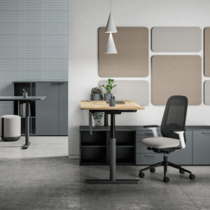 Nuvalia – Height Adjustable Executive Desk With Optional Credenza Main Image