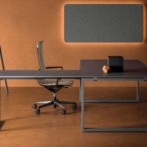 Raymond 2 – Melamine Top And Metal Leg Executive Desk With Optional Return 3