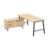 Desk with Return Storage Unit with 2x Drawer Unit and Twin Hinged Door