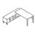 Desk with Credenza Unit (Two Door Credenza)