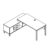 Desk with Credenza Unit (One Door Credenza)