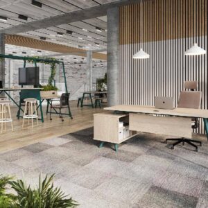 Brando – Executive Desk With A Leg And Credenza Unit Main Img