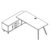 Desk with Credenza Unit (One Door Credenza)